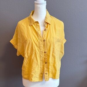 Thread & Supply | Yellow Button-Down Shirt | Size Medium